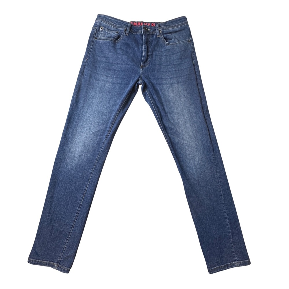 Company 81 Jeans Mens 32x30 Blue Slim Straight Stretch Denim‎ Pants Medium Wash